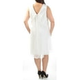 thumbnail image 4 of SLNY Womens Ivory Sequined Lace   Knee Length Shift Formal Dress Plus 16W, 4 of 4