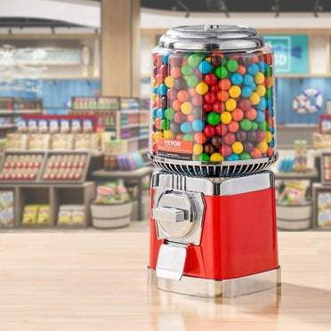 KFFKFF 16"H Gumball Machine Vending Coin Bank Vintage Candy Dispenser PC Red