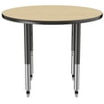 thumbnail image 5 of ECR4Kids 36in Round Everyday T-Mold Adjustable Activity Table Maple/Black/Black - Super Leg, 5 of 8