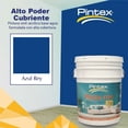 thumbnail image 2 of PINTEX Kit Pinta-me Pintura Vinil-Acrílica 19 L | Incluye Brocha, Mini Rodillo, Felpas, Masking Tape y Plastiprotector | Acabado Mate | Fácil Aplicación | Interiores y Exteriores | Azul Rey, 2 of 5
