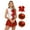Red, variant on TiaoBug Women Cheer Leader Dance Costumes Cheer Rave Dance Halloween Cheerleading Costume Red S