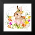 thumbnail image 2 of Parker, Jennifer Paxton 20x20 Black Modern Framed Museum Art Print Titled - April Flowers and Bunny II, 2 of 5
