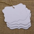 thumbnail image 5 of 1000 PCS Kraft Paper Tags Scallop Edges Brown Hang Tag Wedding Party Favor Tags with Free Natural Jute Twine, 5 of 5