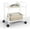 Wht, variant on 2-Tier Metal Rolling Utility Cart with Caster Wheels - Small Space Organizer for Home, Office, Kitchen