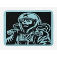 thumbnail image 1 of Astronaut Bath Mat, Female Astronaut Space Woman Science Fiction Theme Hand Made Drawing Space Galaxy, Non-Slip Plush Mat Bathroom Kitchen Laundry Room Decor, 29.5 X 17.5 Inches, Teal Black, Ambesonne, 1 of 2