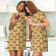 thumbnail image 4 of Gukieu Dachshund Dog Puppy Print Women's Nightgown, A-line Round Neck Short-sleeved Nightgown Pajamas Home Wear Suitable for Home and Outing, 4 of 6