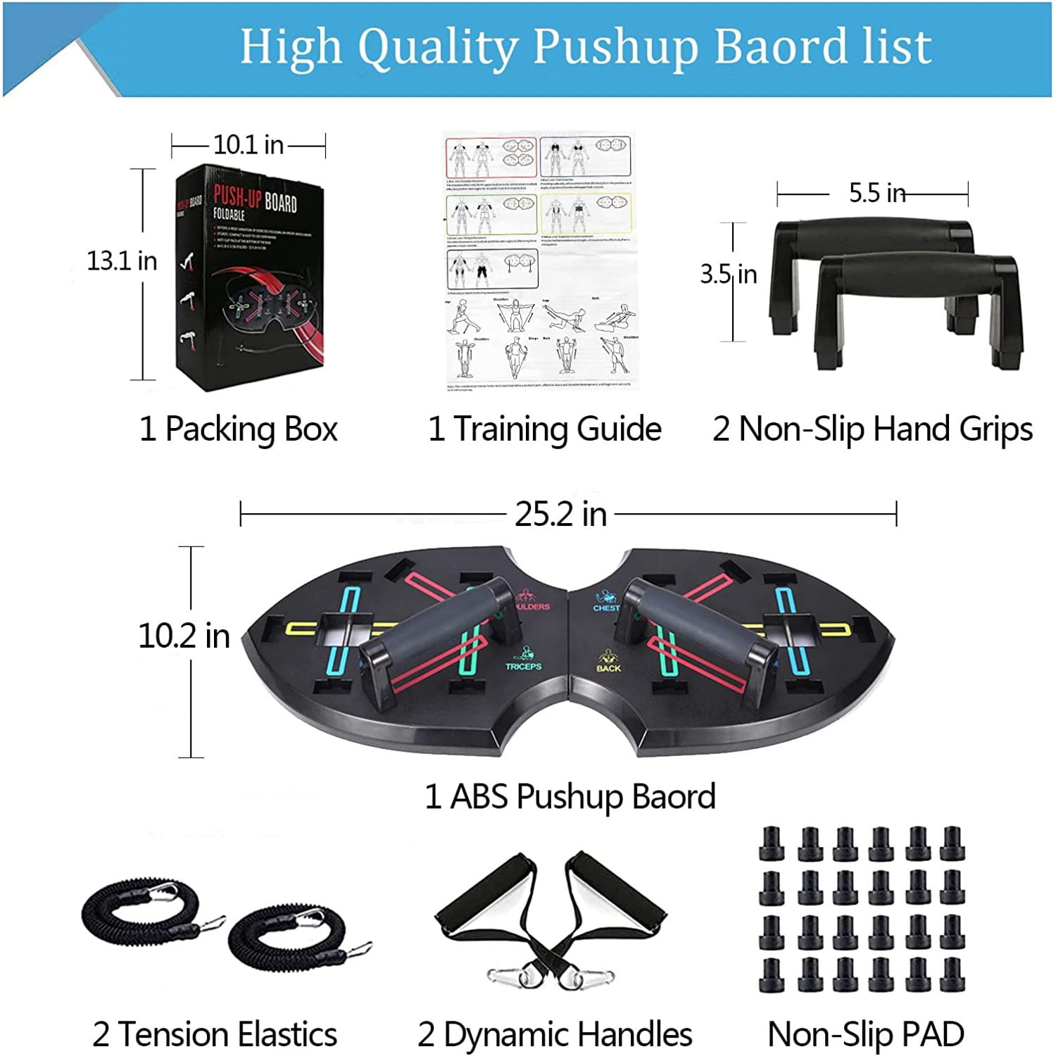 Push Up Board – Home Workout Equipment, Portable Gym Accessories