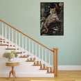 thumbnail image 3 of Mudket Leopard on Tree Branch Tropical Rainforest Canvas Wall Art, Vintage Jungle Botanical Wall Pictures for Living Room Print for Sunroom Home Decor , Framed Ready to Hang - 12"L x 8"W, 3 of 9