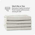 thumbnail image 5 of Bare Home Premium 1800 Ultra-Soft Double Brushed Microfiber Pillowcase Bulk Pack, King, 4 Pack, Ivory, 5 of 5