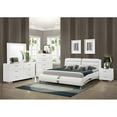 thumbnail image 3 of Jeremaine Upholstered Queen Sleigh Bed White, 3 of 3
