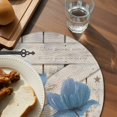 thumbnail image 3 of Blue Yellow Tulips Round 13 Inch Placemats Set of 4, Retro Farmhouse Flower Barn Doors Wooden HeatResistant Non Slip Place Mats for Dining Table, Wipeable Braided Kitchen Table Mats for Housewarming, 3 of 9