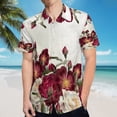 thumbnail image 5 of High Quality Hawaiian Shirts for Men Short Sleeve Aloha Beach Shirt Floral Summer Casual Button Down Shirts Blouses A3O355, 5 of 7