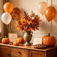 thumbnail image 2 of Fall Artificial Pumpkin & Maple Leaf Floral Bouquet Fall Home Decor And Holiday Decorations Artificial Thanksgiving Table Faux Autumn Floral Arrangements for Home Decor Housewarming Gift, 2 of 6