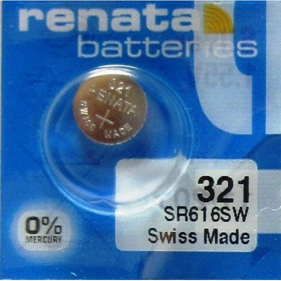 1 Silver Oxide 321 Zero Mercury Electronic Renata Battery