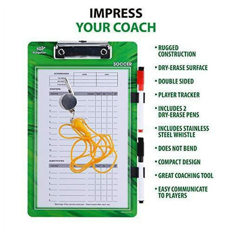 HIGHRAZON Football Coaches Clipboard, Green Double-Sided Dry Erase Coach  Clipboard, Football Whiteboard for Coaches, Lineup White Board with Marker  for Coaches Gift - Yahoo Shopping