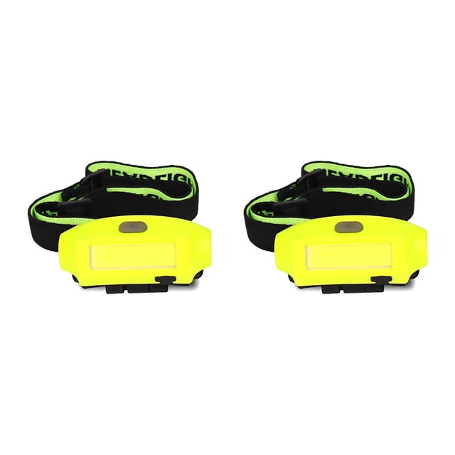 Bewildely faro desmontable clip indicador de interruptor de presión portátil faro diadema múltiples modos cabeza linterna pesca Amarillo 2piezas