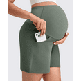 thumbnail image 3 of G4Free Maternity Shorts with Pockets Over The Belly Stretchy 6'' Pregnancy Yoga Pants Athletic Workout, 3 of 8