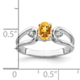 thumbnail image 2 of Primal Gold 14 Karat White Gold 6x4mm Oval Citrine and Diamond Ring, 2 of 4