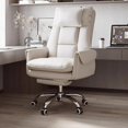 thumbnail image 2 of Floor Nordic Office Chair Swivel Working White Mobile Armchairs Aluminium Salon Wheels Relax Silla De Oficina Office Supplies My Lux Decor Round, 2 of 20