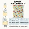 thumbnail image 3 of Bacon and Egg Blanket Fried Eggs and Crispy Bacons Fruit Throw Blankets with Blue Polka Dot,Birthday Gifts for Kids Adult,Lightweight Soft Fleece,for Sofa Couch Bed Room Art Decor 40x50in, 3 of 6