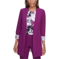 thumbnail image 1 of Calvin Klein Womens Solid Blazer Jacket, Purple, Petite, 2P, 1 of 1