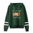 thumbnail image 1 of Awdenio Sweat à Capuche Imprimé Halloween pour Femmes, Manches Longues Rayées, 1 of 2