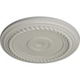 thumbnail image 3 of Ekena Millwork 19 5/8"OD x 1 1/2"P Alexandria Rope Ceiling Medallion (Fits Canopies up to 4 5/8"), Hand-Painted Pot of Cream, 3 of 6