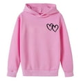 thumbnail image 3 of WOYY Toddler Girls Hoodie Heart Print Hooded Sweatshirt Casual Soft Hoodies, Sizes 2-3T, 3 of 3
