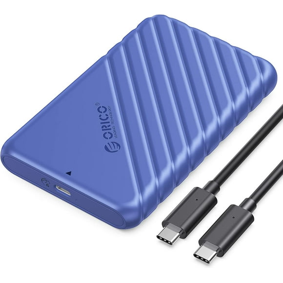 USB C Hard Drive Enclosure with USB C to C Cable for 2.5 inch SATA SSD HDD 6Gbps External Hard Drive Case