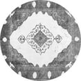 thumbnail image 1 of Ahgly Company Indoor Round Abstract Gray Contemporary Area Rugs, 3' Round, 1 of 1