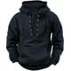 thumbnail image 1 of pstuiky manga larga para hombre, Camiseta de manga larga con capucha y cordones para hombre, color liso, informal top de hombre xxxl, 1 of 2