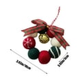 thumbnail image 3 of Christmas Decoration Mini Wreath with Bell Wool Ball Wreath Girly Heart Decoration Wreath Christmas Decoration Centerpiece Fireplace Decoration Christmas Party, 3 of 5