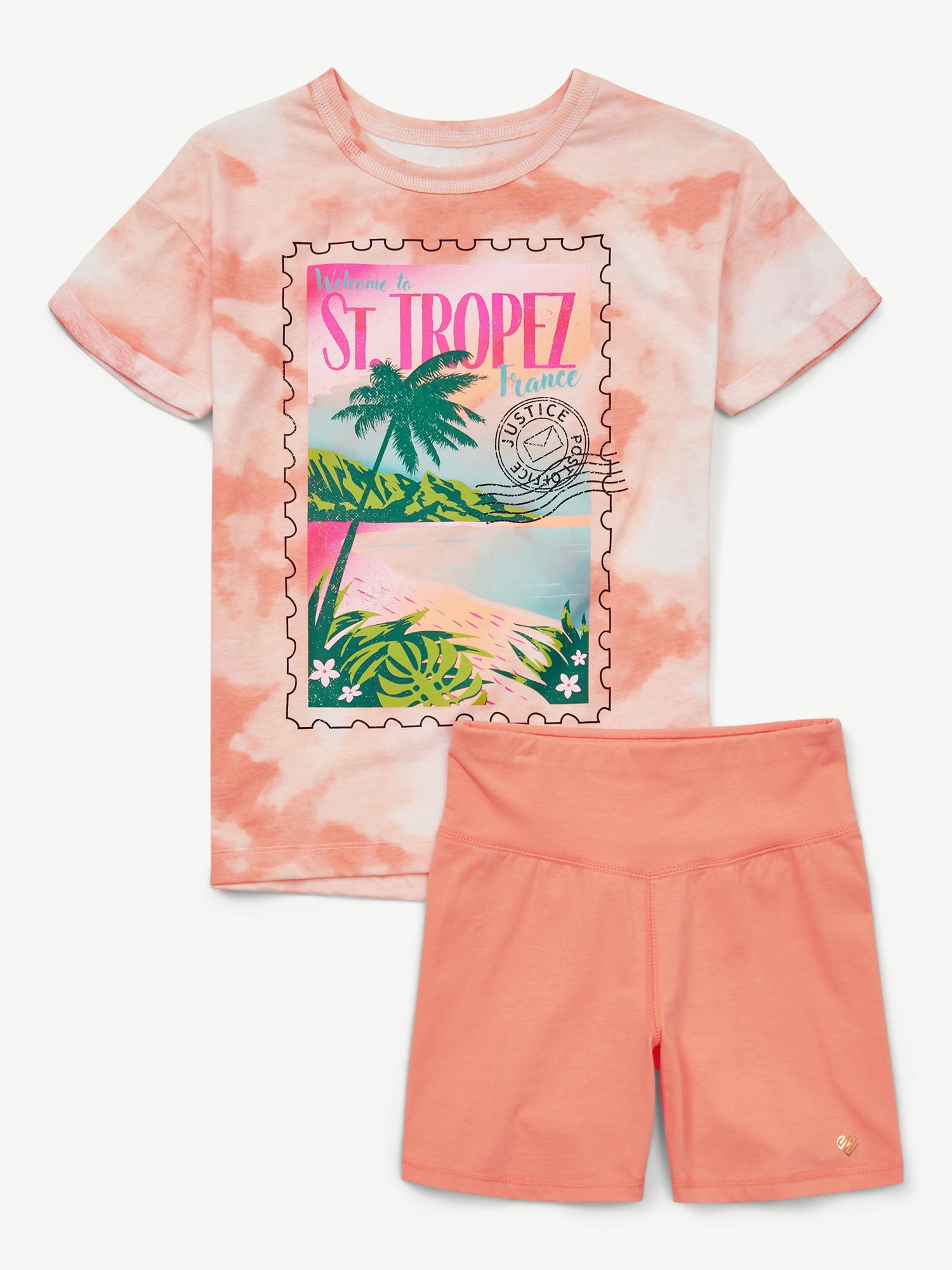 Justice Girls Tee & Bike Short Set, Sizes XS - XLP