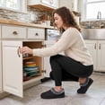 thumbnail image 2 of Ecetana Womens Closed Back Slippers Warm Soft Comfy Memory Foam Non-Slip House Shoes with Fluffy Collar, 2 of 8