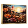 thumbnail image 2 of Designart "Warm Embrace Of Orange Crimson Flowers I" Flower Floater Framed Wall Art Living Room, 2 of 5