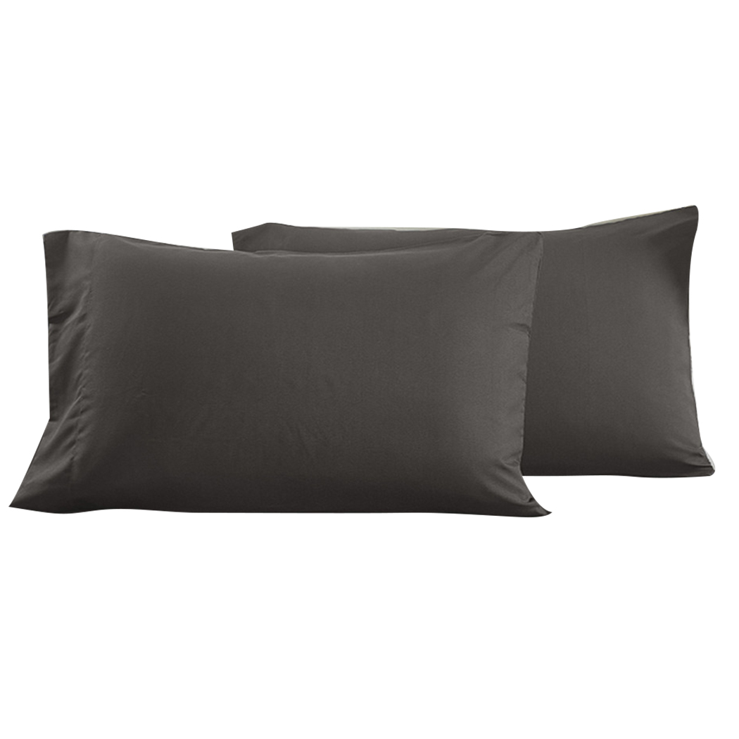 Outgeek Solid Pillowcases, Queen, Gray