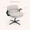 thumbnail image 3 of Costway Chaise Croisée avec Accoudoirs Relevables, Hauteur Réglable, Dossier Grand, Siège Rembourré, 3 of 10