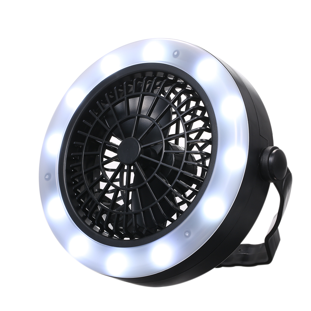 USB 3in1 Camping Lantern With Ceiling Fan LED Tent Light Fan For