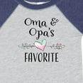 thumbnail image 4 of Inktastic Oma and Opa's Favorite Heart Grandchild Boys or Girls Baby Bodysuit, 4 of 5