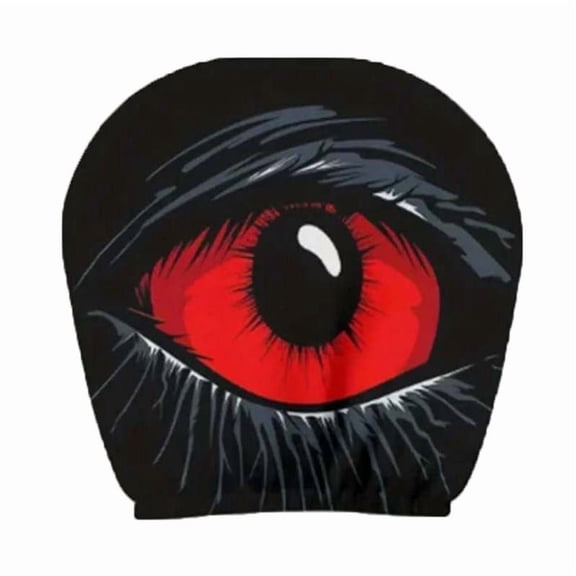 Spooky Red Eye Car Headrest Cover