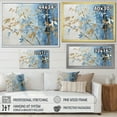 thumbnail image 4 of Designart "Dancing With Blue And Gold Bamboo" Bamboo Floater Framed Canvas Art Print, 4 of 5