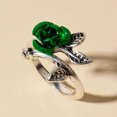 thumbnail image 5 of Grandest Birch Two-tone Thin Copper Engagement Ring Women Rose Flower Leaves Ring Jewelry Accessaries Copper Yellow, 5 of 8