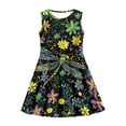 thumbnail image 3 of Yuyamidu Hippie Dragonfly Kids Tank Dresses Flower High Waistline Skater Dresses 13-14Y Girls Midi Playwear Leisure Summer Clothes Soft Toddler Ruffle Tutu Dress, 3 of 6
