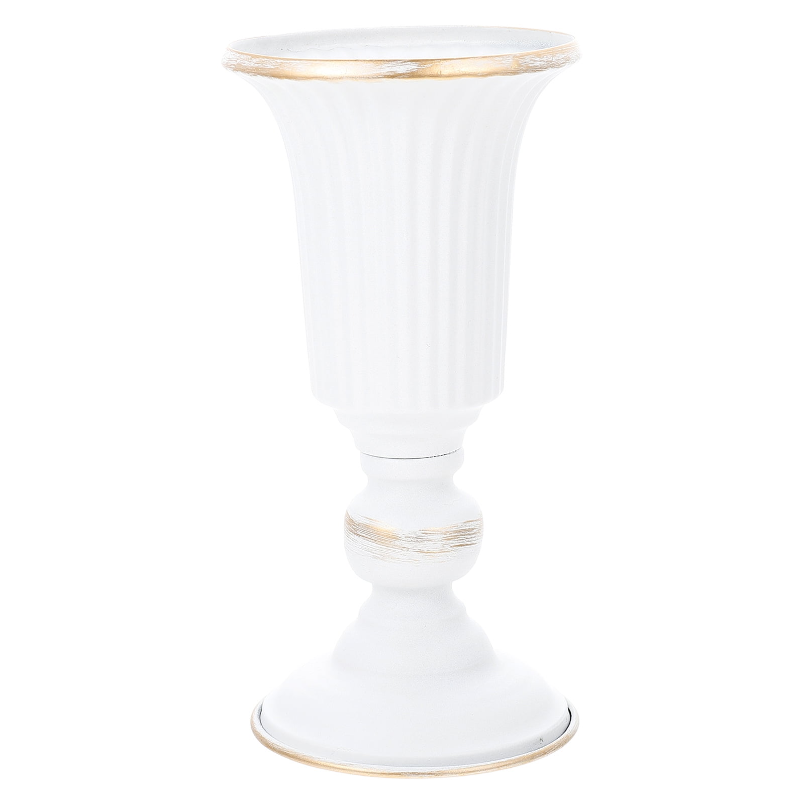 NUOLUX Flower Planter Urn Wedding Vase Pot Trumpet Tall Metal Roman