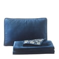 thumbnail image 2 of Mandala Lattice and Velvet 3-piece Quilt set Full/Queen indigo, 2 of 4