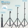 thumbnail image 4 of UEGOGO Adjustable 63" Metal Photography Tripod Stand With Accessories, 4 of 6