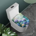 thumbnail image 2 of ZIATUBLES Dragonfly Hydrangea Print Universal Fit Toilet Lid Cover with Elastic Edges Washable Reusable Stretchable Fabric for Most Lids Bathroom Decor Accessories, 2 of 6