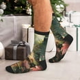 thumbnail image 7 of Xecao Cute Kitten Water Lilies Print Crew Socks for Men and Women, Men's Soft Moisture-wicking Sock, 7 of 7