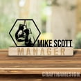 thumbnail image 2 of Craftnamesign Custom Wooden Boxing Gloves Desk Name Plate, Boxing Metal Nameplate, Boxer Desk Decor, 2 of 5