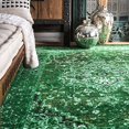 thumbnail image 3 of nuLOOM Reiko Vintage Persian Area Rug, 6 ft x 9 ft, Green, 3 of 4